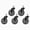 Clear, variant on Desky Office Chair Caster Wheels - Black