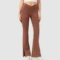 thumbnail image 1 of JMKQLZ Fashionable Women's Solid Color High Waisted Flared Pants With Raised Hips And Wide Legs, 1 of 6