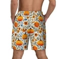 thumbnail image 2 of Lsque Mens Swim Trunks Autumn Pumpkin Blossoms Pattern - Bathing Suit Compression Liner - Beach Swim Shorts Swimwear - (S-3XL) - Stretch Quick Dry -Small, 2 of 9