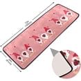 thumbnail image 2 of Dreamtimes Valentines Gnomes Hallway Runner Rug 2'x6' Kitchen Rug with Rubber Backing Pink Love Heart Non Slip Entryway Rug Runner Washable Soft Area Rug for Hallway Bedroom Kitchen Decor, 2 of 6