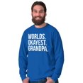 thumbnail image 4 of Worlds Okayest Grandpa Funny Men's Big & Tall Long Sleeve Graphic Tee Brisco Brands 3X, 4 of 5