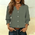 thumbnail image 1 of Ounisa Womens 3/4 Sleeve Cardigan V Neck Printed Button Down Spring Summer Fall Casual Stylish Tops S-2XL, 1 of 6