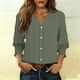thumbnail image 1 of TaTaai Women's Fashion Spring And Summer Button Up Cardigan 3/4 Quarter Sleeve Jacket V-neck Top/shirt Gift, 1 of 6