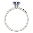thumbnail image 4 of 2 ct Marquise Cut Simulated Tanzanite Solitaire 18K White Gold Womens Engagement Ring, 4 of 5