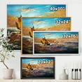 thumbnail image 4 of Designart 'Boats During Evening Sunset In The Ocean II' Nautical & Coastal Framed Canvas Wall Art Print, 4 of 5
