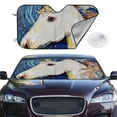 thumbnail image 2 of Kdxio Starry White Horse Print Windshield Sun Shade,UV Rays and Sun Heat Protection,Sunshade for Car Windshield,Car Shade Front Windshield - Medium, 2 of 5
