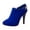Blue, variant on NOEGOEU Women's Suede Boots Platform Stiletto Ankle Boots Side Zip Fall Winter Dress Shoes (Black,39)