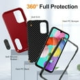 thumbnail image 5 of Stand Case for Samsung Galaxy A16 5G/4G with Metal Kickstand Hard PC & TPU Back Shockproof [Military Grade Protection] Heavy Duty Rugged Hybird Protective Cover for Samsung Galaxy A16 5G/4G, Red+Black, 5 of 9