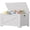X-shaped pattern frosted white, variant on 23.6" Storage Chest, Wooden Storage Bench with Safety Hinge, Easy Assembly, Large Toy Chest for Entryway, Living Room, Bedroom