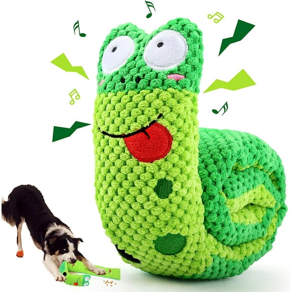Squeaky Dog Chew Toys for Stress Relief,Interactive Puzzle Toy IQ Training Tough Plush Toys for Small Medium Large Dog