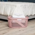 thumbnail image 2 of L Laundry Basket Clothes Hamper Wicker Design Plastic L x .W x .H Ivory, 2 of 8