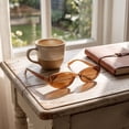 thumbnail image 3 of Unisex Oval Sunglasses - Retro 90s Style Lightweight UV Protection Eyewear for Men and Women Brown, 3 of 4