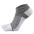 thumbnail image 2 of WMNTST Men's Five-toe Socks Low-Cut Color Block Socks Soft Breathable Classic Minimalist Home Wear Hosiery, 2 of 4