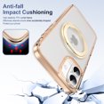thumbnail image 4 of Decase Shockproof Clear Case with 360° Ring Stand Magnetic for iPhone 16,Anti-Fingerprint,Military Drop Protection,Compatible with Mag-Safe,Soft Edge Translucent Slim Phone Case,Gold, 4 of 10