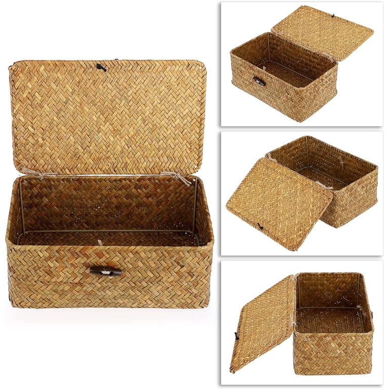 Hand-Woven Storage Basket with Lid photo 2