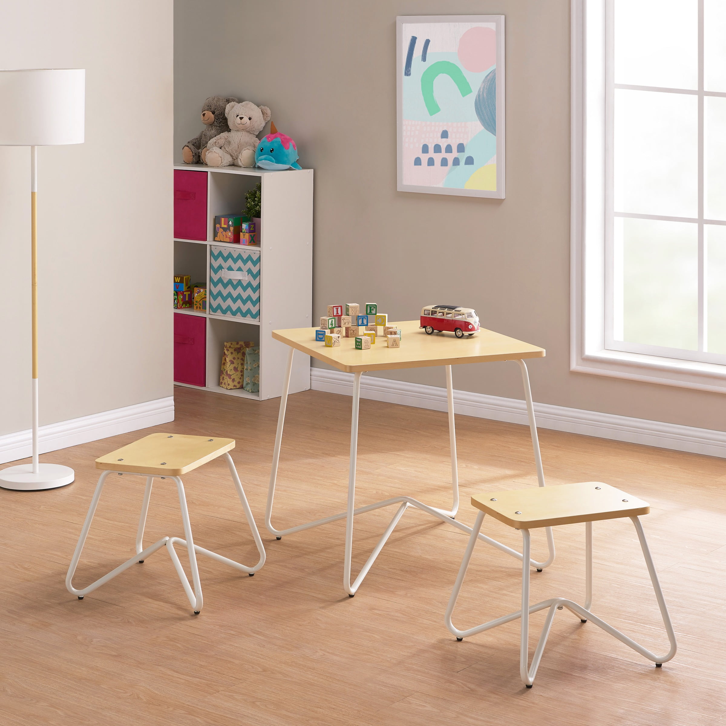 kids industrial table and chairs