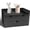 Black-3 drawers with shelf, variant on Bamboo Desk Organizer 3 Drawer with Shelf, Countertop Organizer with Drawers Makeup Storage Drawer 3 Drawers Tabletop Storage Organization Box Home Office Workspace(White)