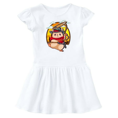 

Inktastic Cowboy Baby Clothes Hamster Gift Baby Girl Dress
