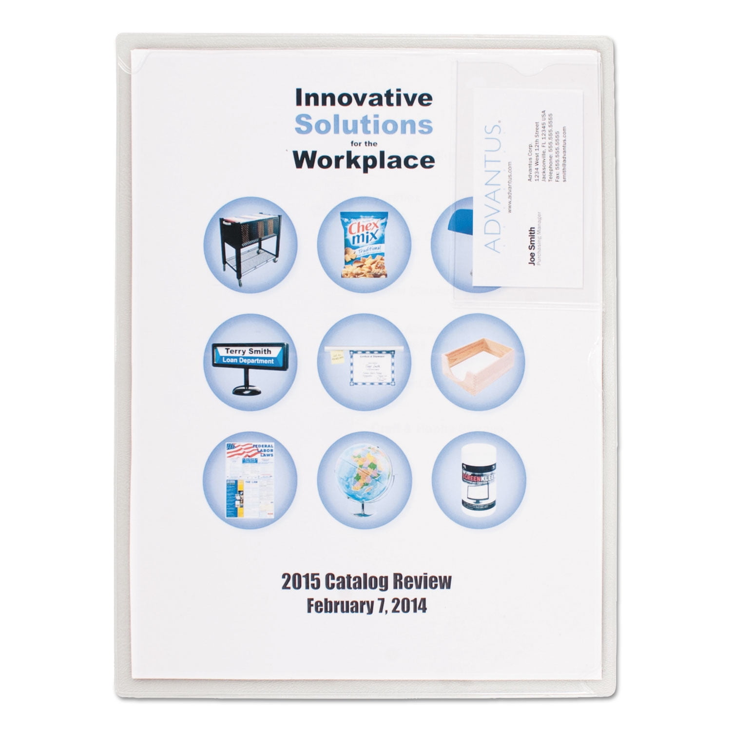 Advantus Kleerfile Poly Folder With Id Pocket, Letter Size