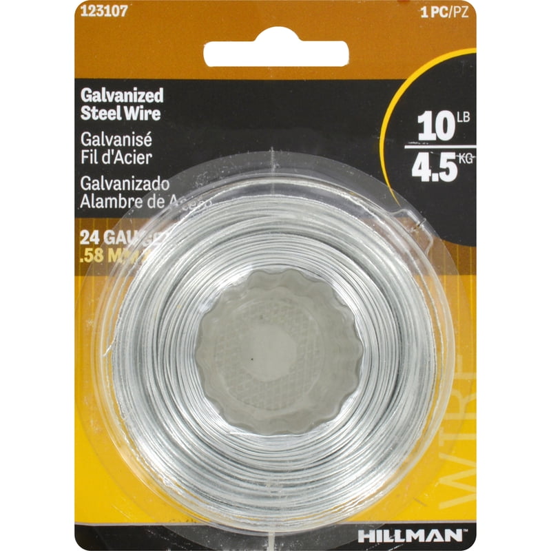 Hillman Steel Wire 250' 24 Ga Galvanized 5 Lb Carded Case of 6