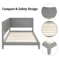thumbnail image 7 of Bellemave Wood Twin Size Daybed Frame, Low Twin Bed with Headboard and Sideboard, Minimalist Floor Sofa Bed Frame for Bedroom Living Room (Gray), 7 of 7