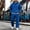 Dark Blue, variant on Mens 2 Piece Hoodie Jogger Set Sweatsuit Warm Pullover Sweater, Winter Trendy Jogger Pants, Elastic Waist, Joggers Sweatpants, Two Piece, Fall, Winter