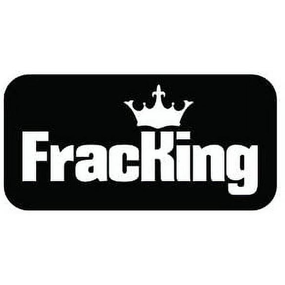 Pair of Fracking with Crown Funny Hard Hat/Helmet Vinyl Decal Sticker