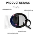 thumbnail image 4 of Starry Plants 2Pcs PU Leather Round Luggage Tags with Privacy Cover and Name ID Tag for Suitcase, Handbags, Backpacks, School Bags, 4 of 6