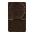 thumbnail image 5 of Ottomanson Oceana Washable Non-Slip Rubberback Polypropylene Brown Bath Rug Set, 3 Piece, 5 of 9