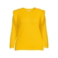 thumbnail image 5 of Heart N' Crush Women's Plus Size Ruffle Sleeve Sweater, 5 of 5