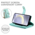 thumbnail image 4 of For Samsung Galaxy S26 Ultra 5G 6.9-inch Wallet Case for Women Men Multi-Card Slots Zipper Pocket Lanyard Strap Wristlet Leather Phone Case,Green,For Galaxy S26 Ultra 5G, 4 of 7