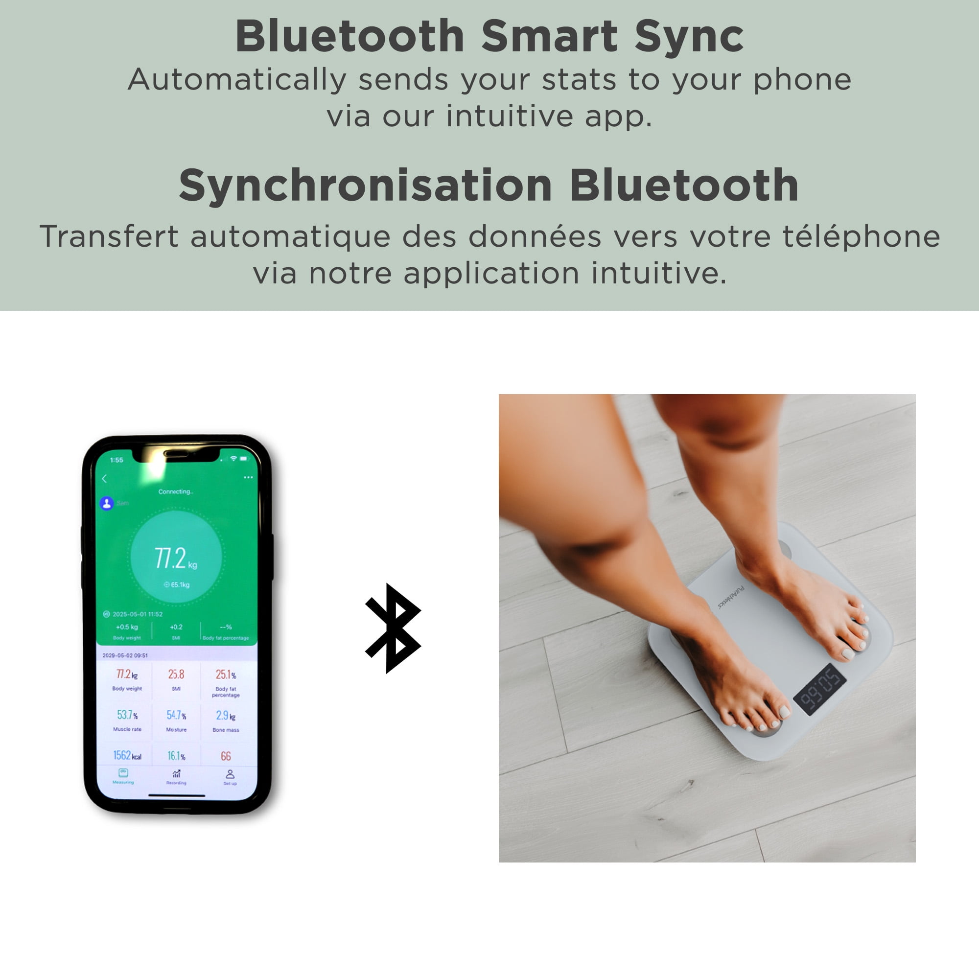 Fit Connect Digital Scale - White