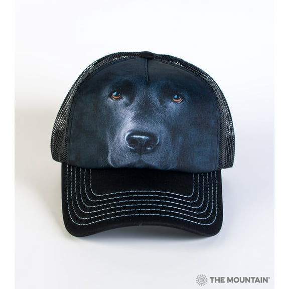 BLACK LAB FACE Dogs Foam Trucker Hat Black Adult Men's Women's Trucker Cap