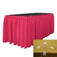 thumbnail image 1 of LA Linen Polyester Poplin Table Skirt 14 -Foot by 29-Inch Long with 10 L-Clips, Fuchsia, 1 of 3