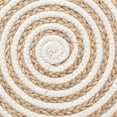thumbnail image 4 of Pemberly Row 16.1" Seagrass & Cotton Ottoman Footstool in Natural Brown, 4 of 7