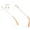 50253 Gold, variant on Vintage Style Rimless Rectangular Metal Eyeglasses for Men Frameless Square Glasses Frame (50253 Gold)