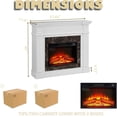 thumbnail image 2 of 46" Electric Fireplace with Mantel, Freestanding TV Stand with 23" Fireplace Insert, 1400W Electric Fireplace Heater with Remote Control, Adjustable Flame, Living Room/Apartment (46" W - White), 2 of 9