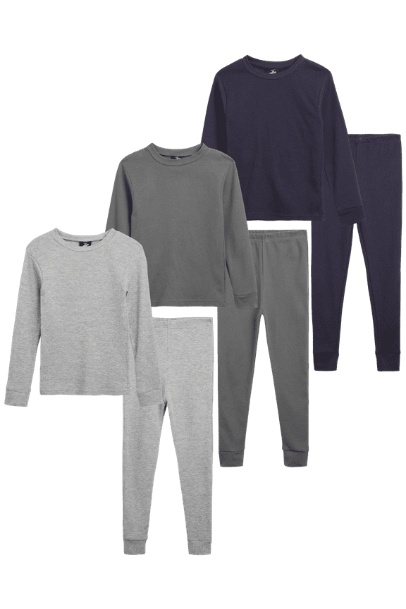 Boys' Thermal Underwear - 6 Piece Waffle Knit Top and Long Johns (2T-18)