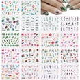 thumbnail image 1 of 18 Sheets Water Transfer Sticker Leaf Floral Butterfly Nail Decal Nail Sticker, 1 of 10