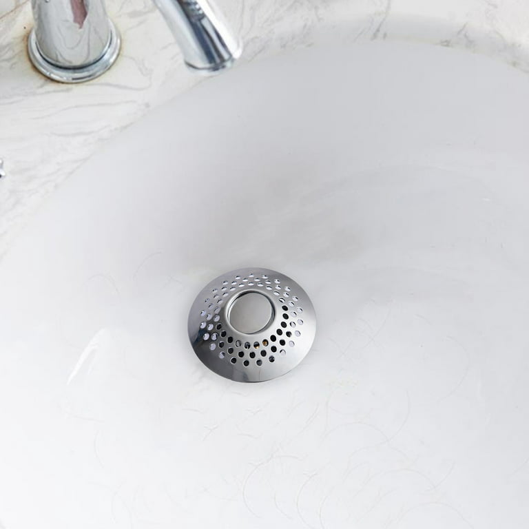 zaa Bathtub Drain Hair Catcher, 2in1 Bathtub Stopper & Drain Strainer,  Pop-up Bathtub Drain Plug Anti-Clogged Tub Stopper Cover with Detachable