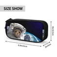 thumbnail image 4 of Vsdgher Cat Astronaut Print Large Capacity Pencil Case Pouch with Zipper, Portable Aesthetic Big Capacity Pencil Cases Pen Office Travel Stationery Bag, 4 of 8