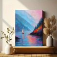 thumbnail image 6 of Sailboat Seascape Impasto Canvas Print Wall Art for Living Room Bedroom Entryway Office Restaurant Home Decor, 6 of 8