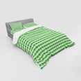 thumbnail image 3 of Ambesonne Geometric Bedding Set 3 Pcs, Green White Gingham, Twin, Green and White, 3 of 3