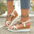 thumbnail image 3 of Mepaouo Bohemian Wedge Sandals for Women Wide Width Platform Orthopedic Dressy 2025 Summer Beach Shoes, 3 of 7