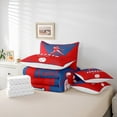 thumbnail image 6 of jejeloiu Toronto Bedding Comforter Set 7pcs,Ball Game Lover Queen Bedding Sets,Baseball Sport City Queen Sheet Sets For Children,Super Cozy Room Decor Reversible, 6 of 8