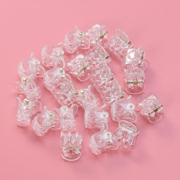 BESTOYARD 36Pcs White Chunky Jaw Clips Pearlescent Hair Claws Hair Styling Tools