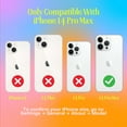thumbnail image 3 of czcpp-- iPhone 14 Pro Max Neon Pink Puffer Case, Clear Cushioned Bright Cover with Shockproof Bumper - Flexible and Lightweight Protective Case - Full iPhone and Camera Protection, 3 of 4
