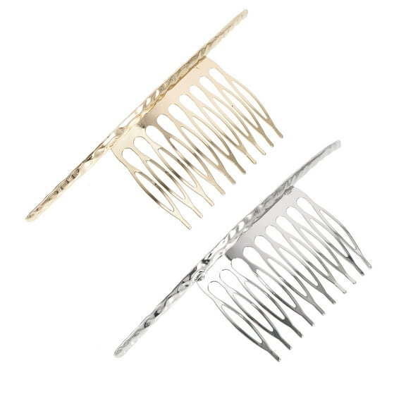 Masteelf 6 PCS Simple Hair Side Combs Sweet Comb Hair Clip Band Hair Comb for Women Girls Ladies (Golden, Silver)