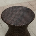 thumbnail image 7 of Outdoor Bistro Tables Wicker Side Table for Patio Garden Round Rattan Desk All Weather Brown, 7 of 7