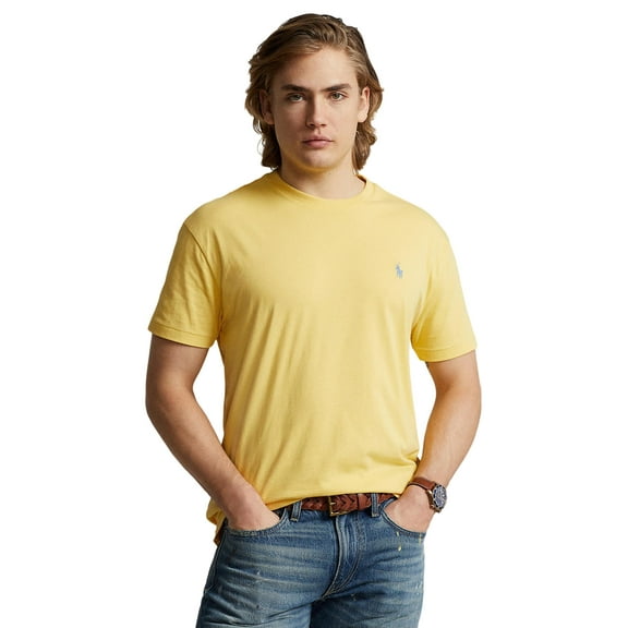 POLO RALPH LAUREN Men's Classic Fit Jersey Crew Neck T-Shirt Fall Yellow 1 Medium